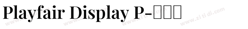 Playfair Display P字体转换 Playfair Display P字体转换